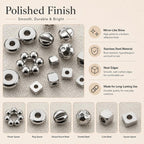 Tarnish-Resistant Titanium Steel Spacers and Beads DIY Accessories for Phone Straps — view 3