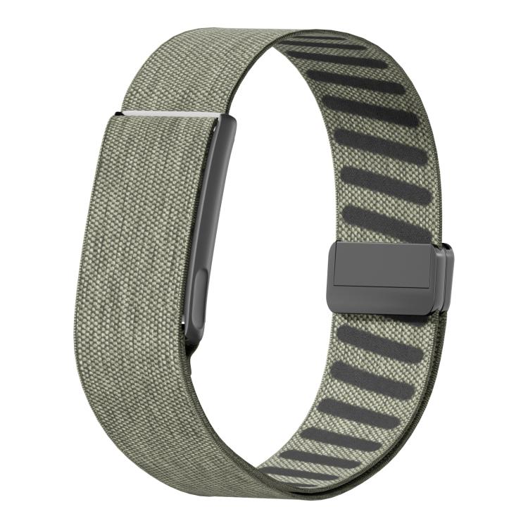 Metal Frame Integrated Magnetic Clasp Nylon Arm Band — Black Grey