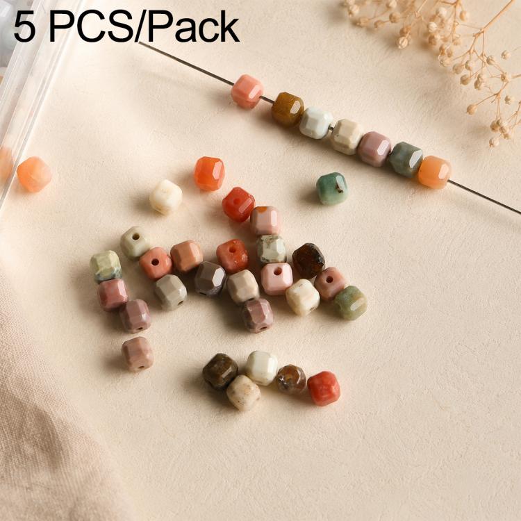 5 PCS/Set Natural Faceted Loose Beads DIY Accessories for Bracelets and Necklaces — Grade A Turquoise