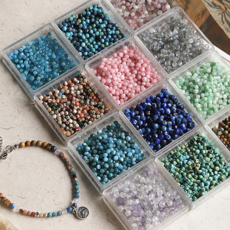 Natural Faceted Loose Beads DIY Accessories for Bracelets and Necklaces