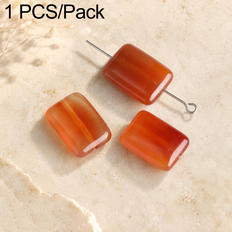 Natural Loose-bead DIY Accessories for Bracelets and Necklaces — Large Red Agate Bead