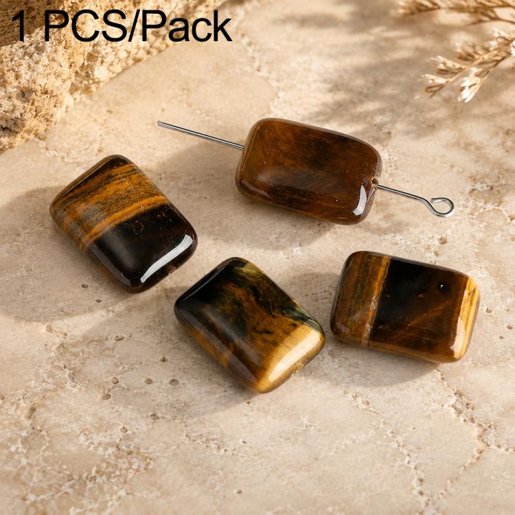 Natural Loose-bead DIY Accessories for Bracelets and Necklaces — Large Tiger Eye Stone Bead