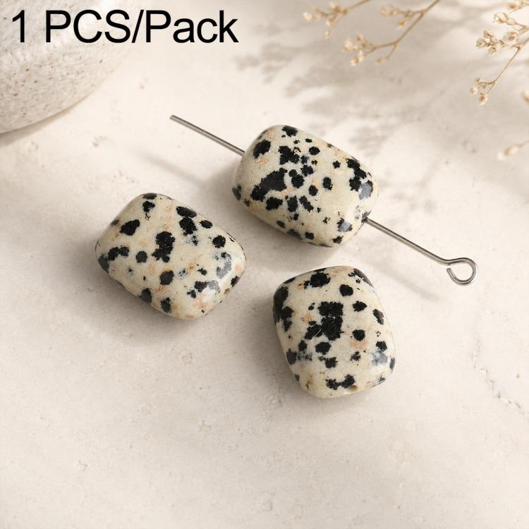 Natural Loose-bead DIY Accessories for Bracelets and Necklaces — Large Spotted Stone Bead