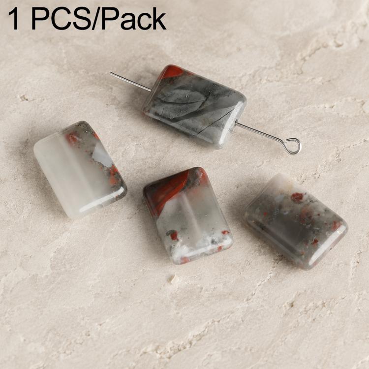 Natural Loose-bead DIY Accessories for Bracelets and Necklaces — Large Bloodstone Bead