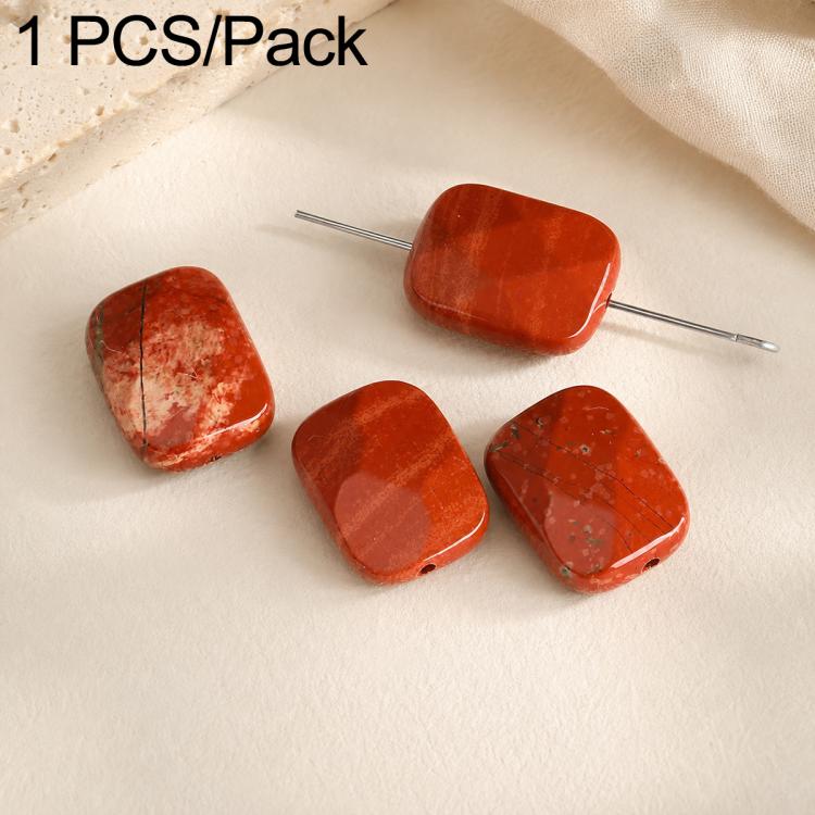 Natural Loose-bead DIY Accessories for Bracelets and Necklaces — Faceted Red Stone Bead
