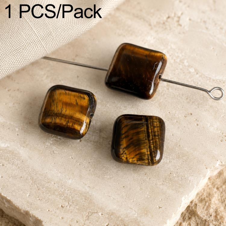 Natural Loose-bead DIY Accessories for Bracelets and Necklaces — Square Tiger Eye Bead