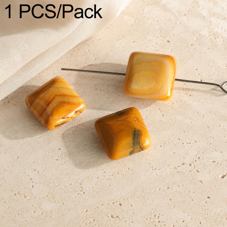 Natural Loose-bead DIY Accessories for Bracelets and Necklaces — Square Crazy Agate Bead