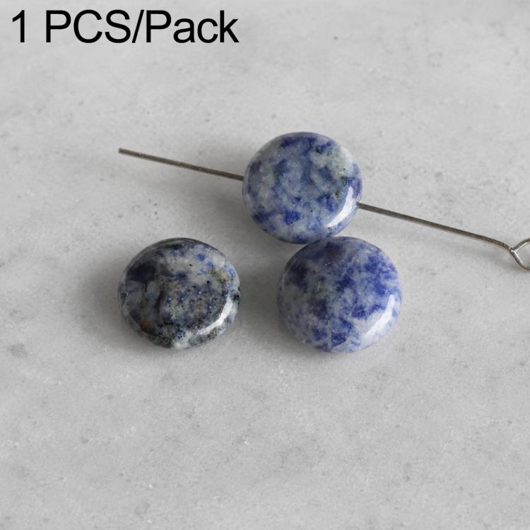 Natural Loose-bead DIY Accessories for Bracelets and Necklaces — Round Blue Lace Stone Bead