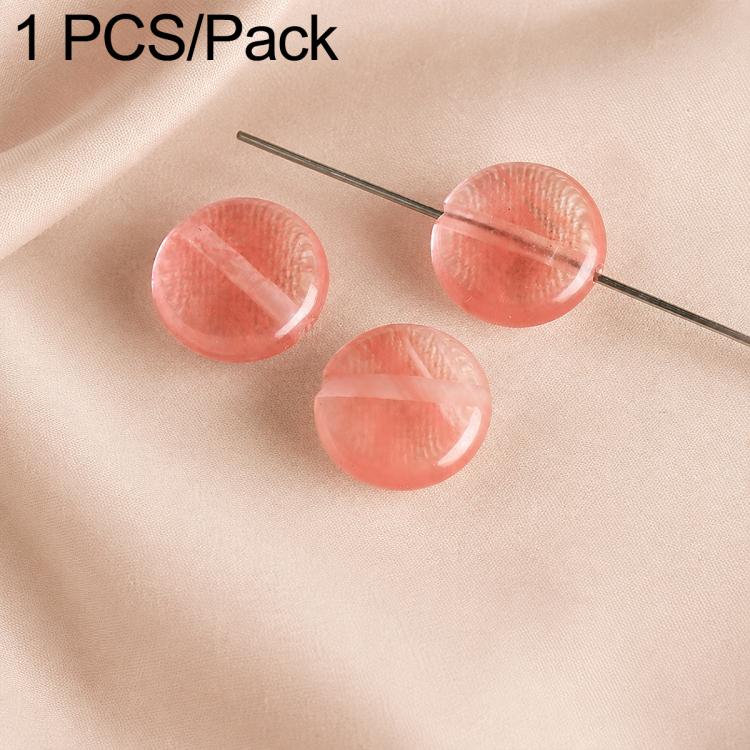 Natural Loose-bead DIY Accessories for Bracelets and Necklaces — Round Watermelon Crystal Bead