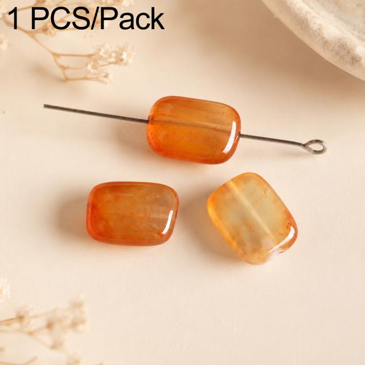 Natural Loose-bead DIY Accessories for Bracelets and Necklaces — Medium Red Agate Bead