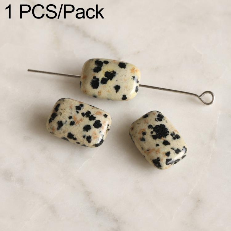 Natural Loose-bead DIY Accessories for Bracelets and Necklaces — Medium Spotted Stone Bead