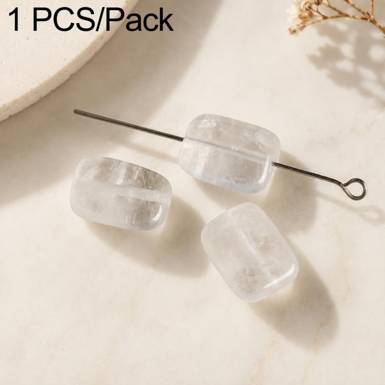 Natural Loose-bead DIY Accessories for Bracelets and Necklaces — Medium White Agate Bead