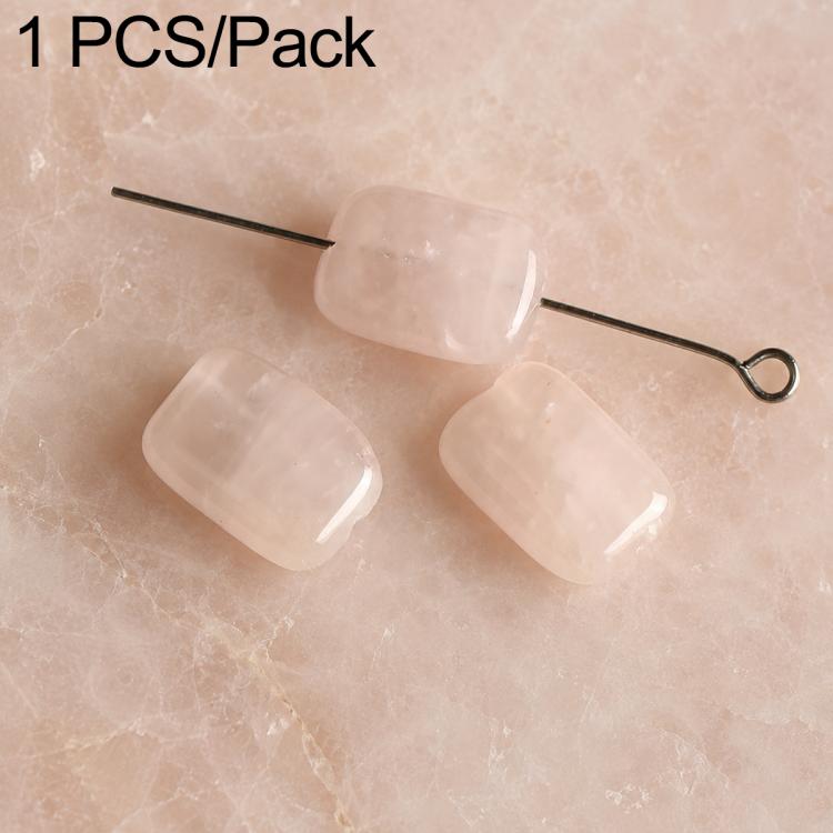 Natural Loose-bead DIY Accessories for Bracelets and Necklaces — Medium Rose Quartz Bead