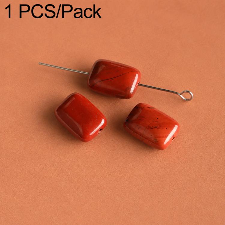 Natural Loose-bead DIY Accessories for Bracelets and Necklaces — Medium Red Stone Bead