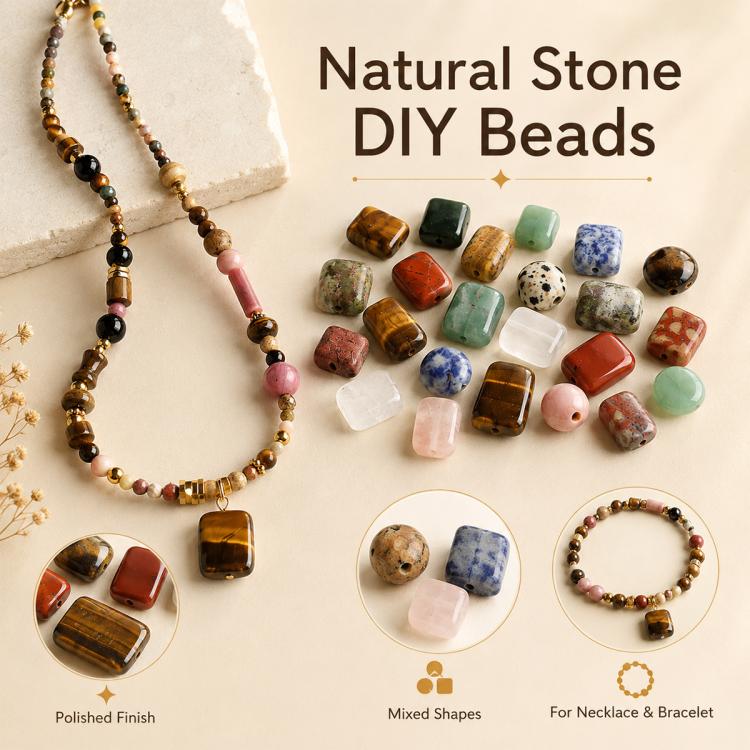 10PCS/Set Natural Loose-bead DIY Accessories for Bracelets and Necklaces — Mixed Pack 3