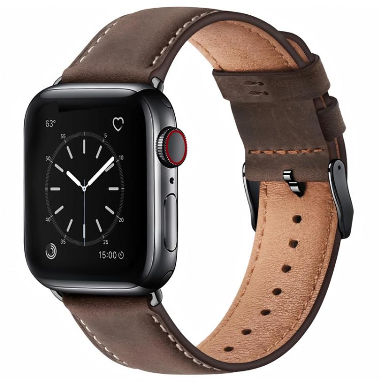 Vintage Crazy Horse Top-Grain Cowhide Leather Watch Band — view 7