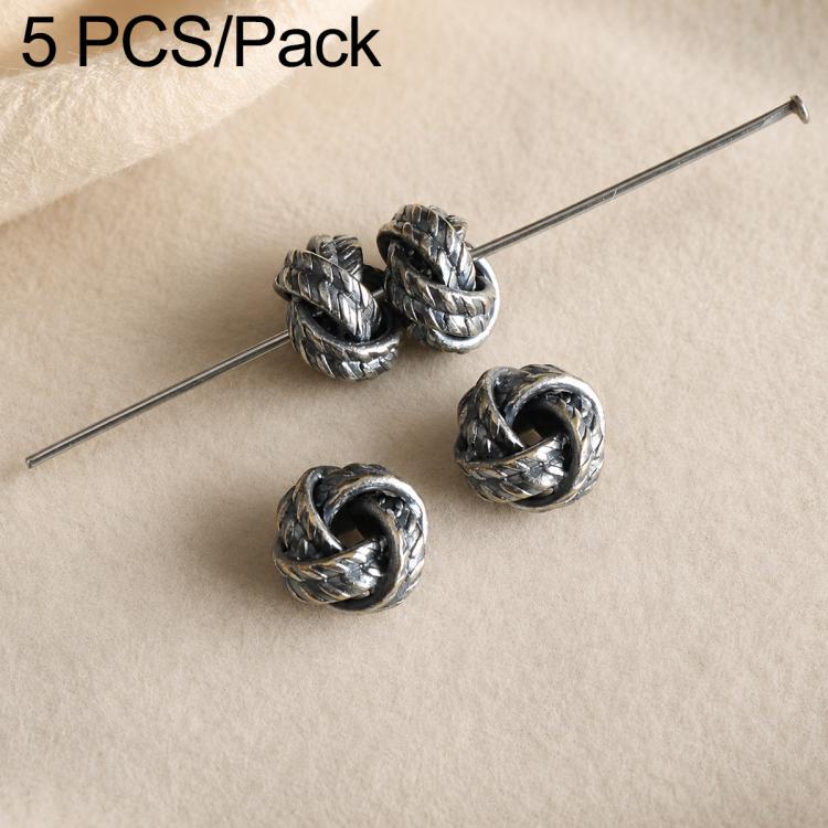 5 PCS/Set Tarnish-Resistant Vintage Silver Spacers and Beads DIY Accessories