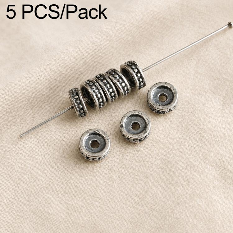 5 PCS/Set Tarnish-Resistant Vintage Silver Spacers and Beads DIY Accessories — Small Bead