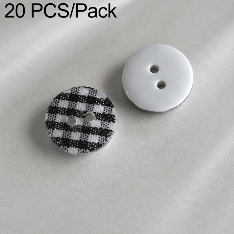 20 PCS/Set Colorful Resin Buttons for DIY Bracelets Accessories — Red Plaid
