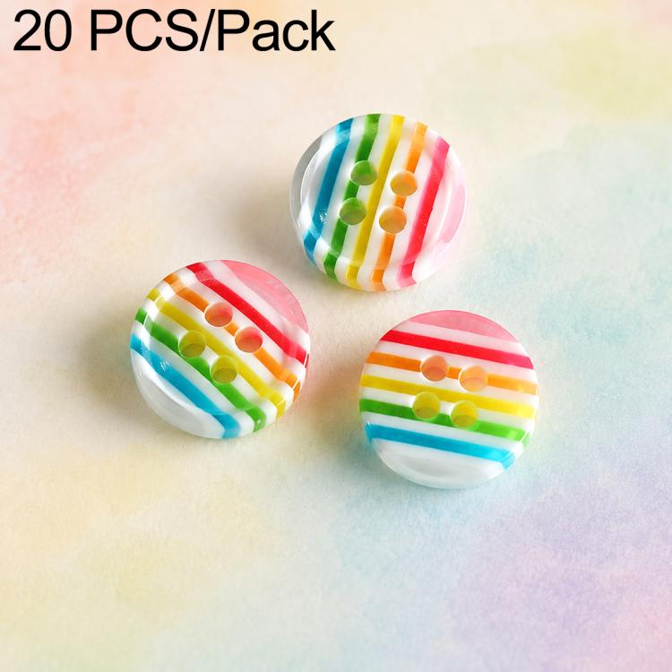20 PCS/Set Colorful Resin Buttons for DIY Bracelets Accessories — Dark Brown Plaid