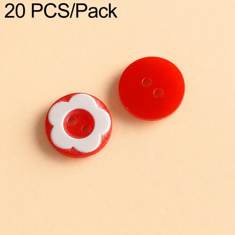 20 PCS/Set Colorful Resin Buttons for DIY Bracelets Accessories — Purple Flowers