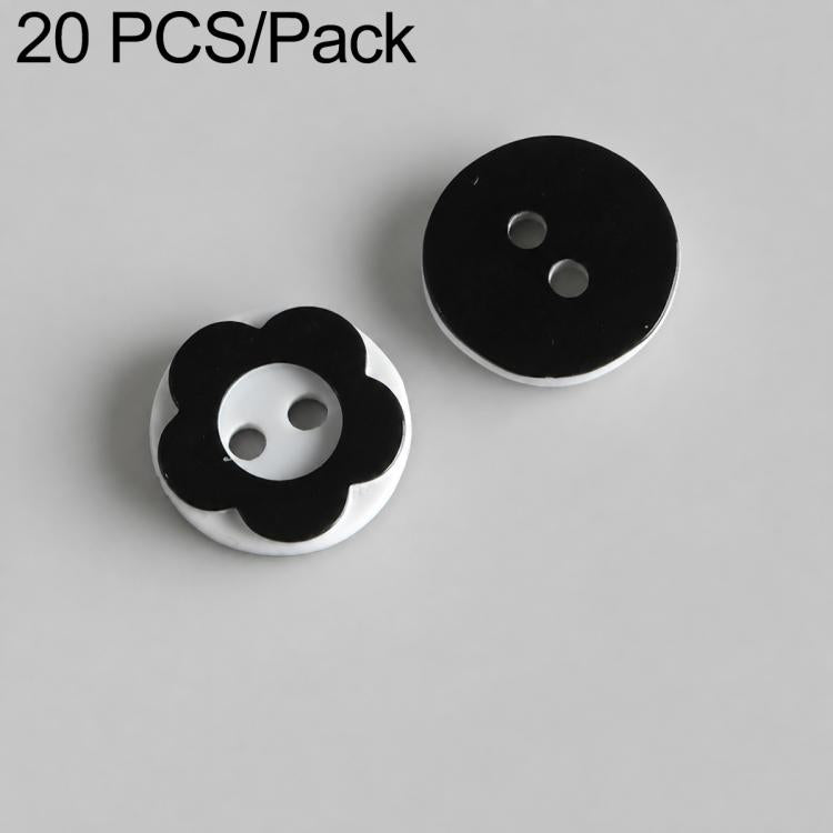 20 PCS/Set Colorful Resin Buttons for DIY Bracelets Accessories — Rose Red Flowers