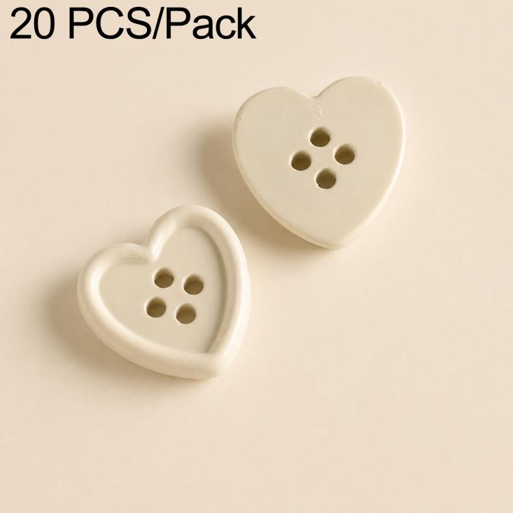 20 PCS/Set Colorful Resin Buttons for DIY Bracelets Accessories — Pink Hearts