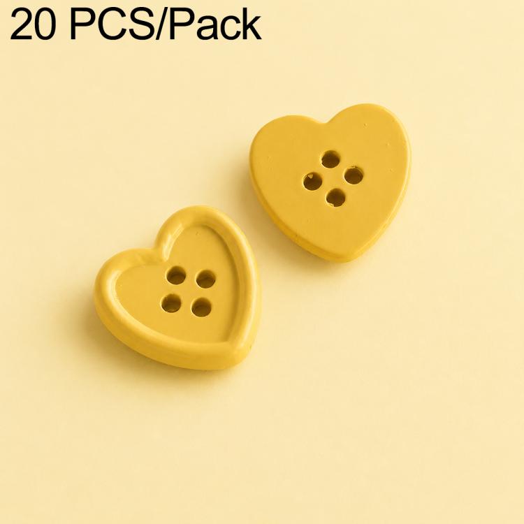 20 PCS/Set Colorful Resin Buttons for DIY Bracelets Accessories — Ivory Hearts