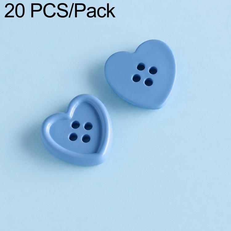 20 PCS/Set Colorful Resin Buttons for DIY Bracelets Accessories — Yellow Hearts