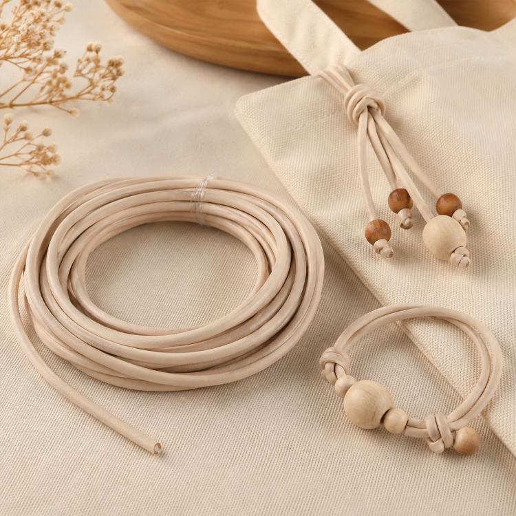 3mm Versatile PU Leather String DIY Accessory Beading Wires — Silver 1m