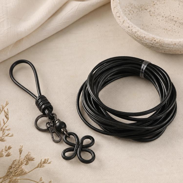 3mm Versatile PU Leather String DIY Accessory Beading Wires — Dark Brown 1m