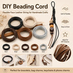 3mm Versatile PU Leather String DIY Accessory Beading Wires — Black 1m