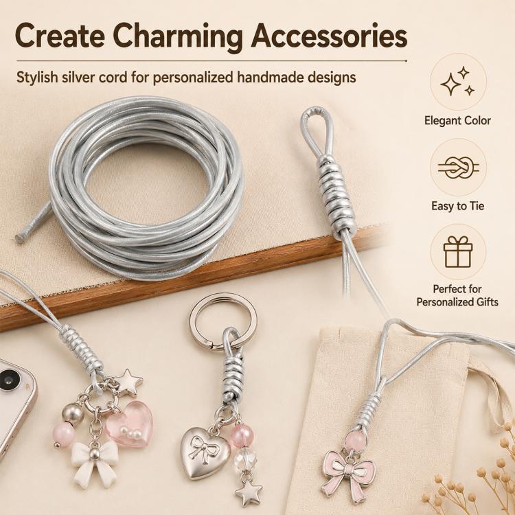 3mm Versatile PU Leather String DIY Accessory Beading Wires — view 10