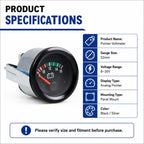 52mm High-precision Pointer-type 8-16V Voltmeter