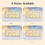 DS-5821L Multifunctional Bamboo Texture Smart LED Digital Display Electronic Alarm Clock — view 9
