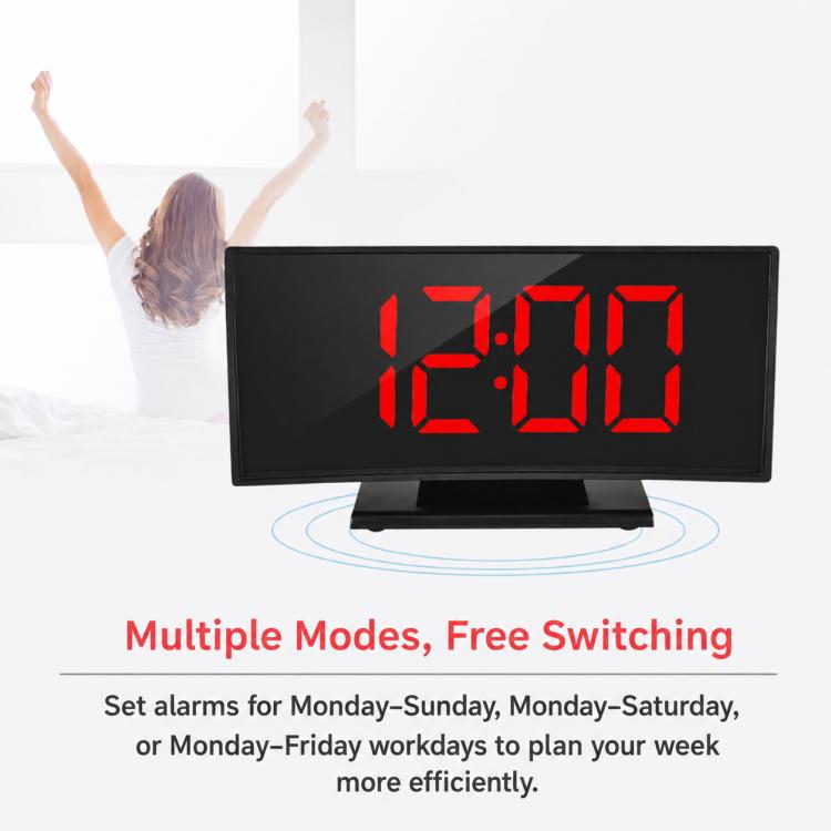 DS-3621L-2 Multifunctional LED Curved Screen Display Electronic Digital Clock — view 6