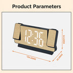 DS-5822LP Creative Bamboo Texture LED Screen Dual Projection Display Electronic Digital Clock — view 4