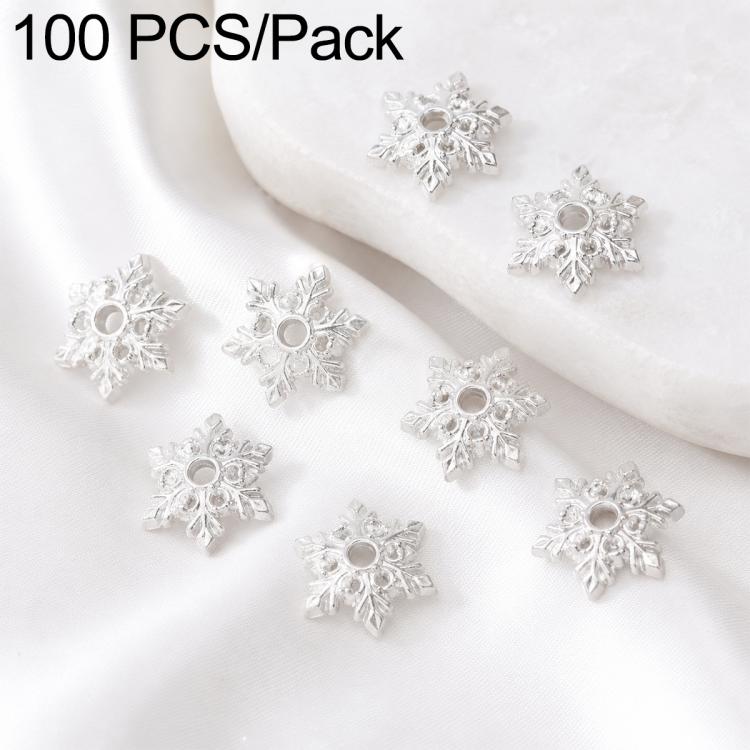 100 PCS/Pack Gold Filled Hollow Flower Bead Caps Spacers for DIY Jewelry Making — 14K Gold