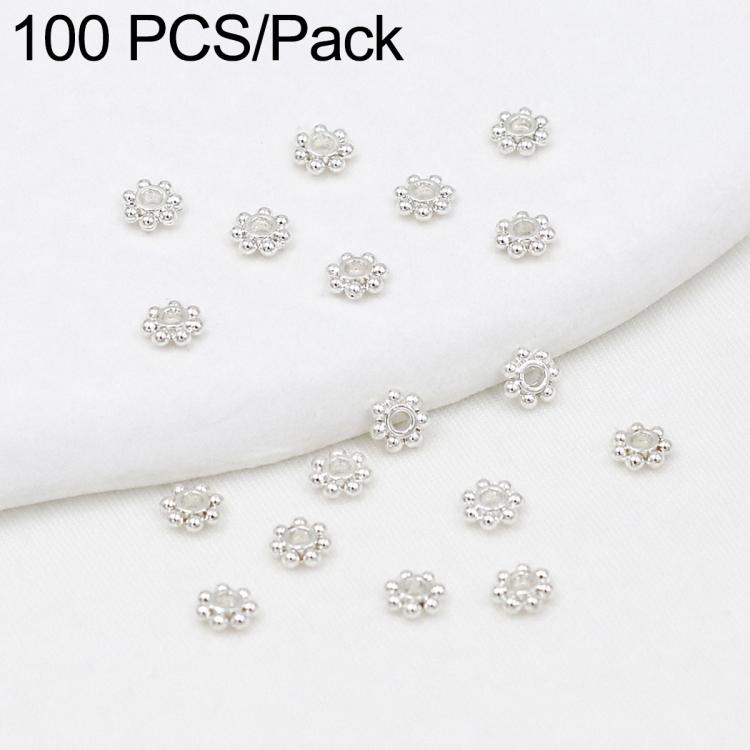 100 PCS/Pack Gold Filled Snowflake Bead Caps Spacers for DIY Jewelry Making — view 11