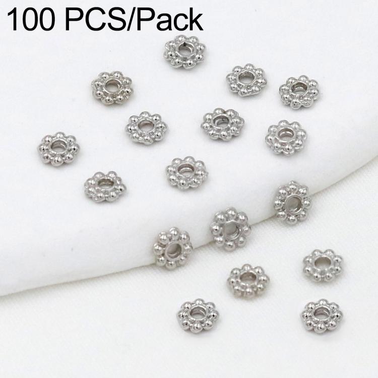 100 PCS/Pack Gold Filled Snowflake Bead Caps Spacers for DIY Jewelry Making — view 9