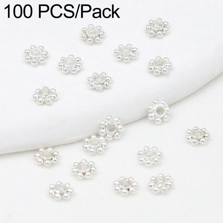100 PCS/Pack Gold Filled Snowflake Bead Caps Spacers for DIY Jewelry Making — view 12