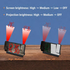DS-3822LP Multifunctional LED Screen Dual Projection Mirror Display Electronic Digital Clock — Green