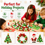 300g/Pack Mixed Sizes Christmas Round Resin Buttons DIY Craft Kit for Children, 600-700 Pieces/Pack — view 7