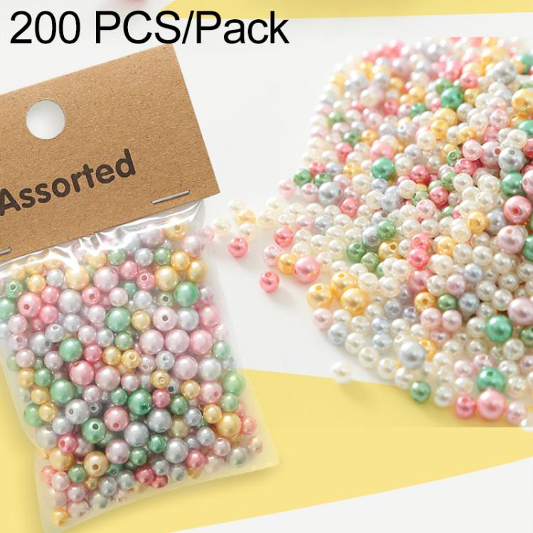 100 PCS/Pack Colored ABS Plastic Beads DIY Bracelets Accessories