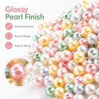 100 PCS/Pack Colored ABS Plastic Beads DIY Bracelets Accessories — view 6