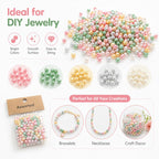 100 PCS/Pack Colored ABS Plastic Beads DIY Bracelets Accessories — view 7