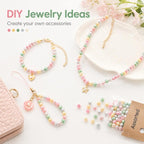 100 PCS/Pack Colored ABS Plastic Beads DIY Bracelets Accessories — view 8