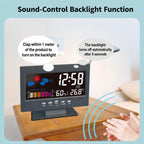 DS-8082TS LCD Multifunctional Voice-Controlled Backlit Weather Display Electronic Clock — view 5