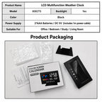DS-8082TS LCD Multifunctional Voice-Controlled Backlit Weather Display Electronic Clock — view 8