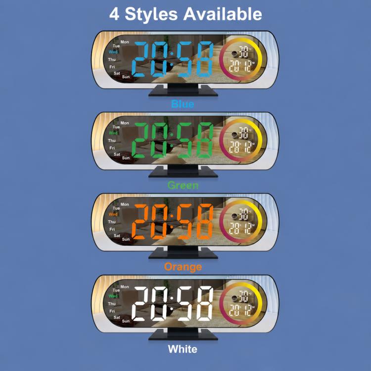 DS-3827LW Desktop Colorful Light LED Digital Display Mirror Electronic Clock — view 7